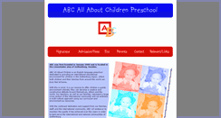 Desktop Screenshot of abcallaboutchildren.com